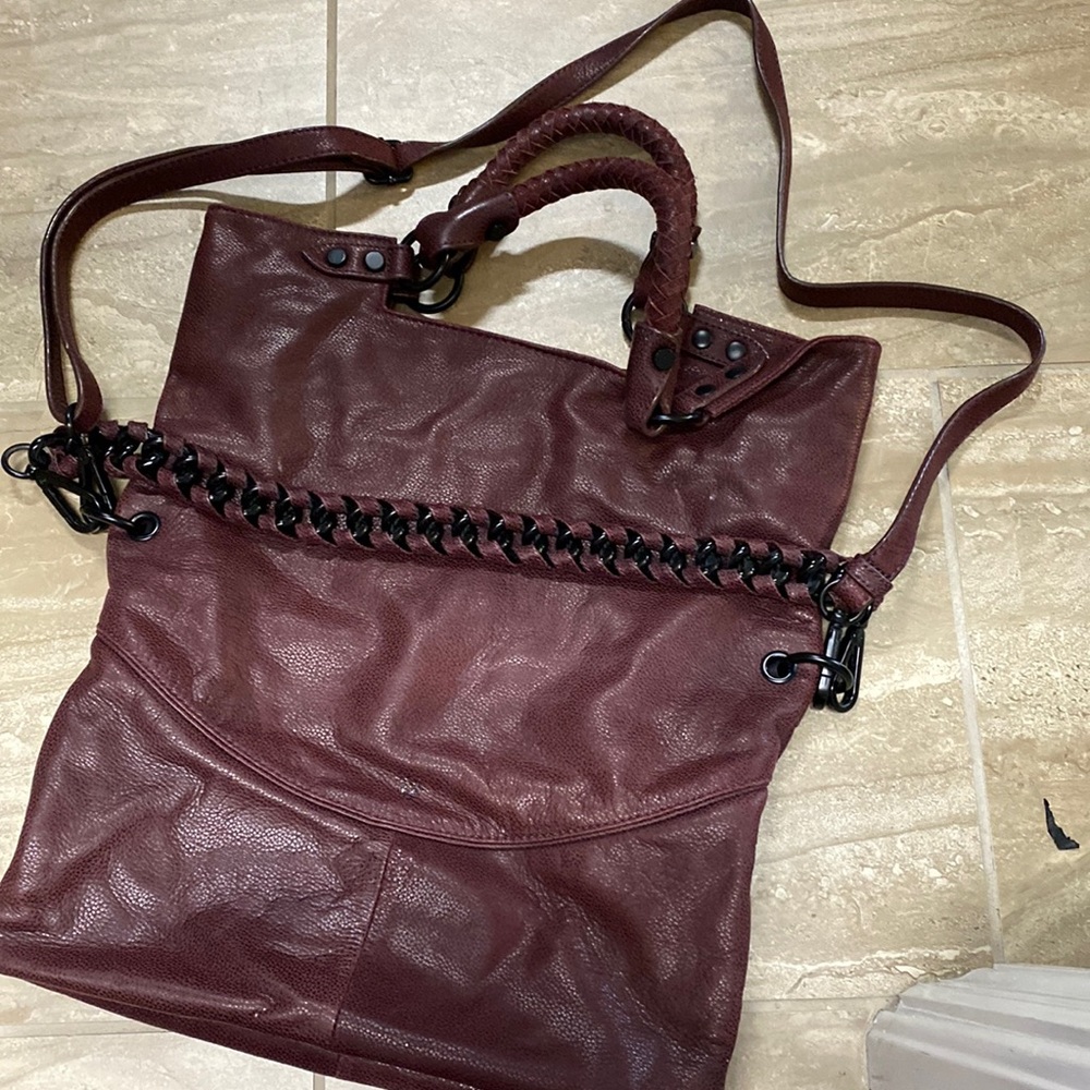 Burgundy Leather Handbag